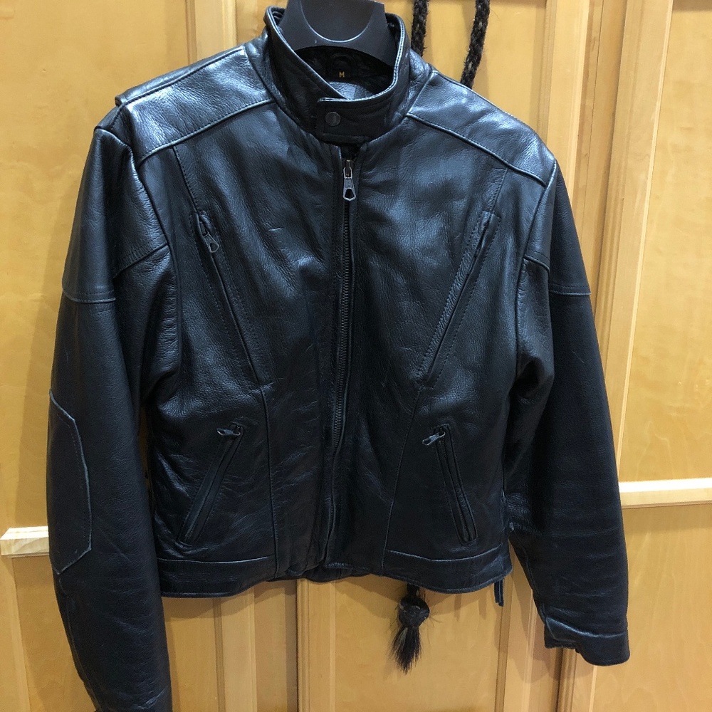 Black Leather Motorcycle Jacket